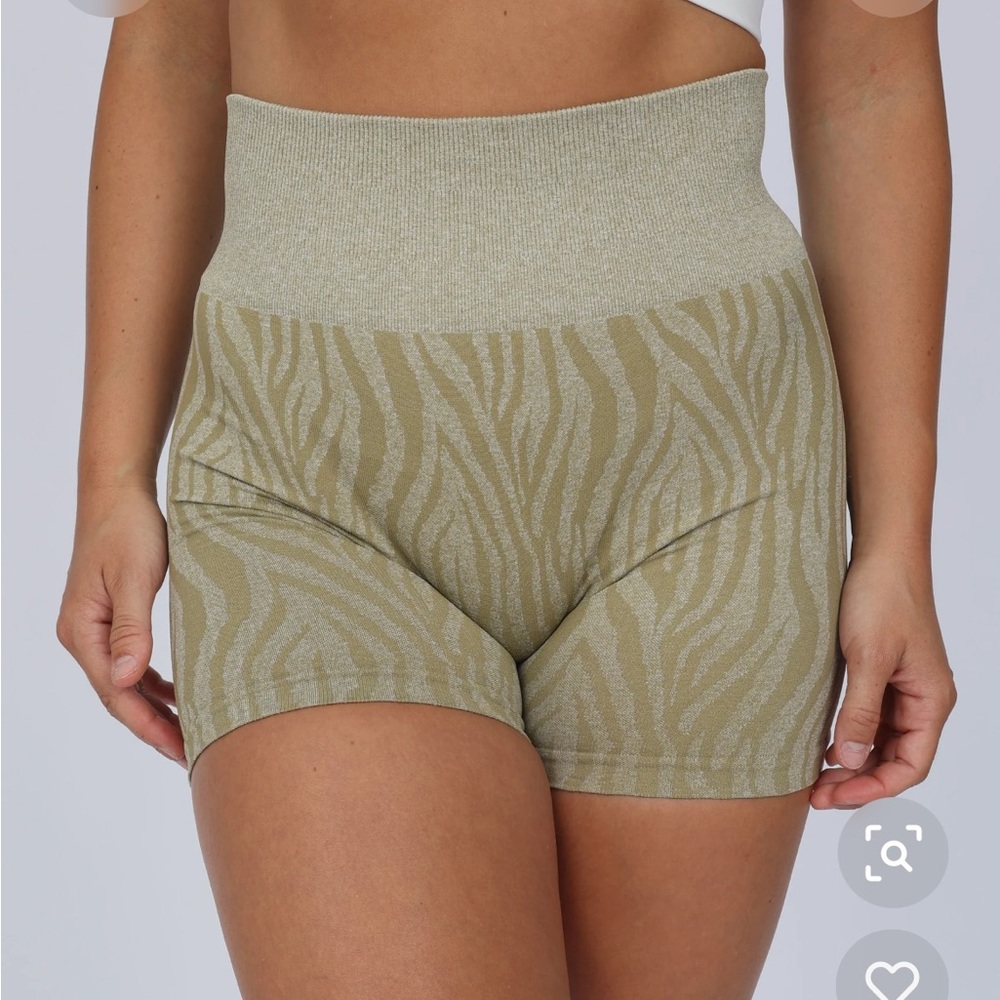Nikki Font activewear zebra shorts